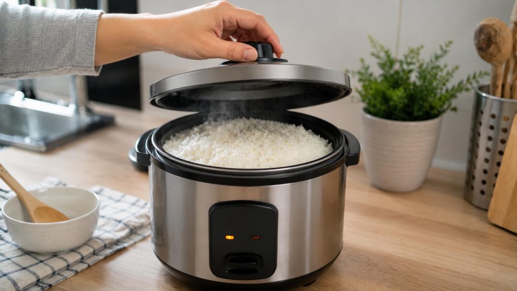 Không mở nắp nồi cơm quá nhiều lần