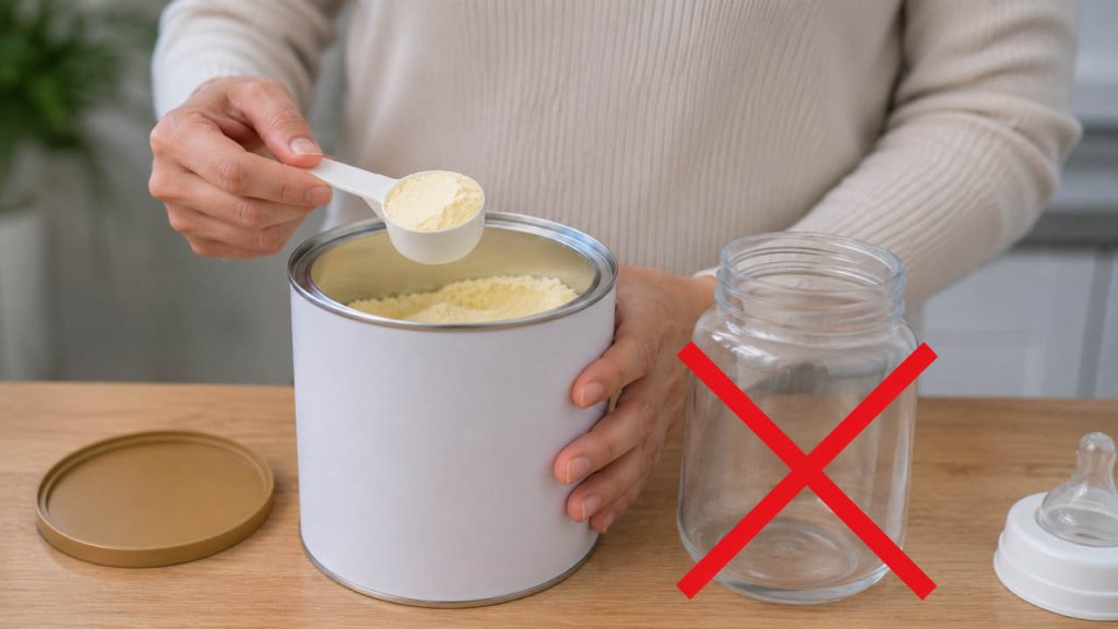 Không sang sữa sang hộp khác nếu không cần thiết