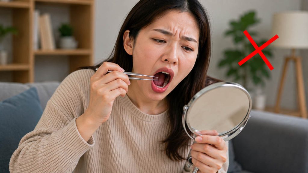 Không tự lấy xương cá khi không nhìn rõ