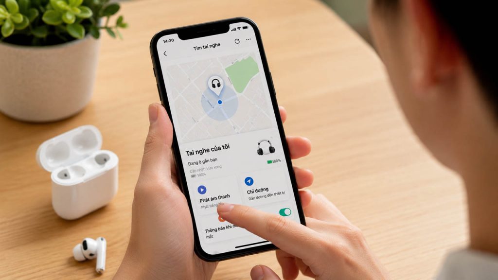 Kích hoạt tính năng tìm kiếm tai nghe Bluetooth