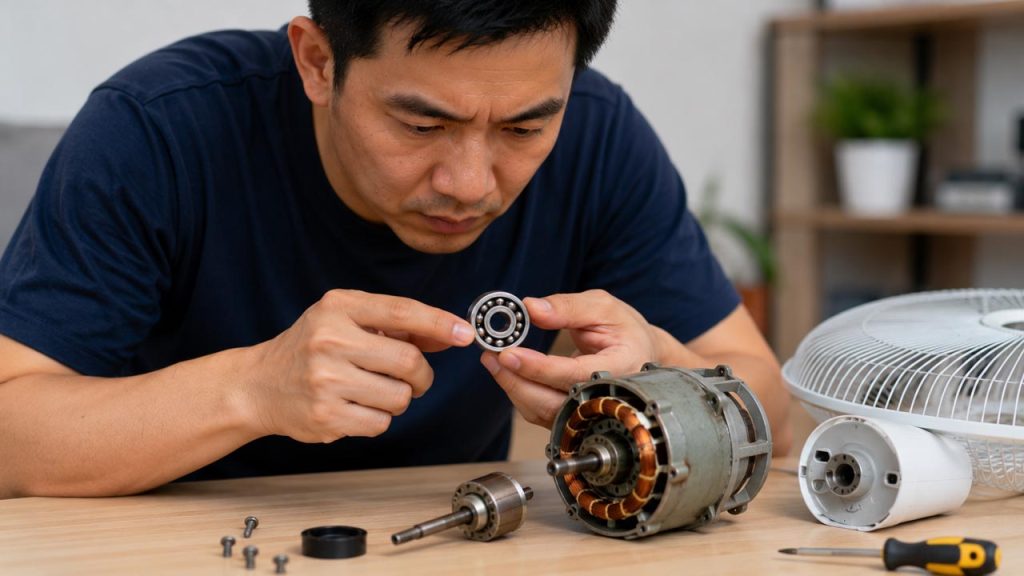 Kiểm tra bạc đạn hoặc bạc thau của quạt