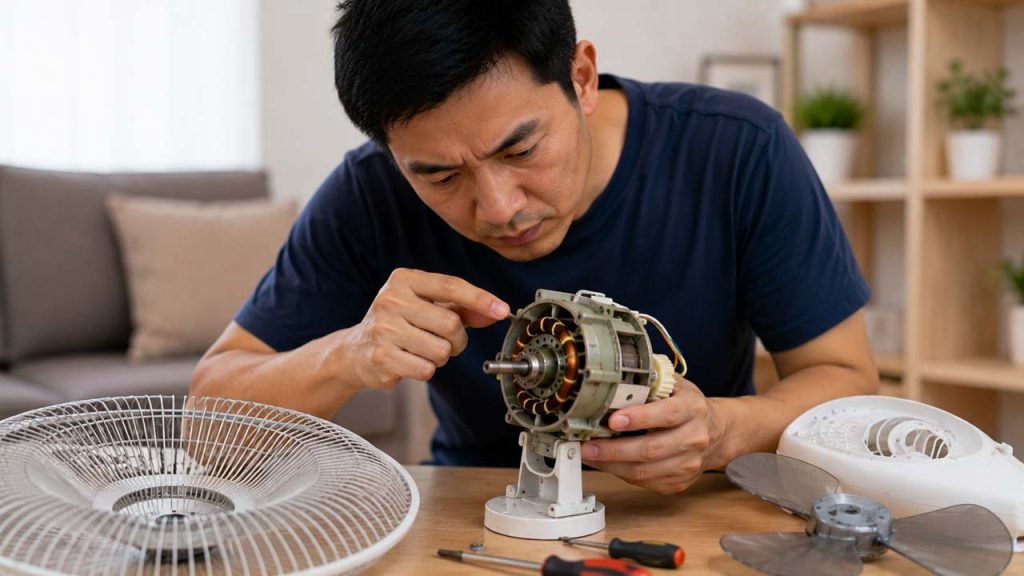 Kiểm tra động cơ quạt điện khi có tiếng kêu bất thường