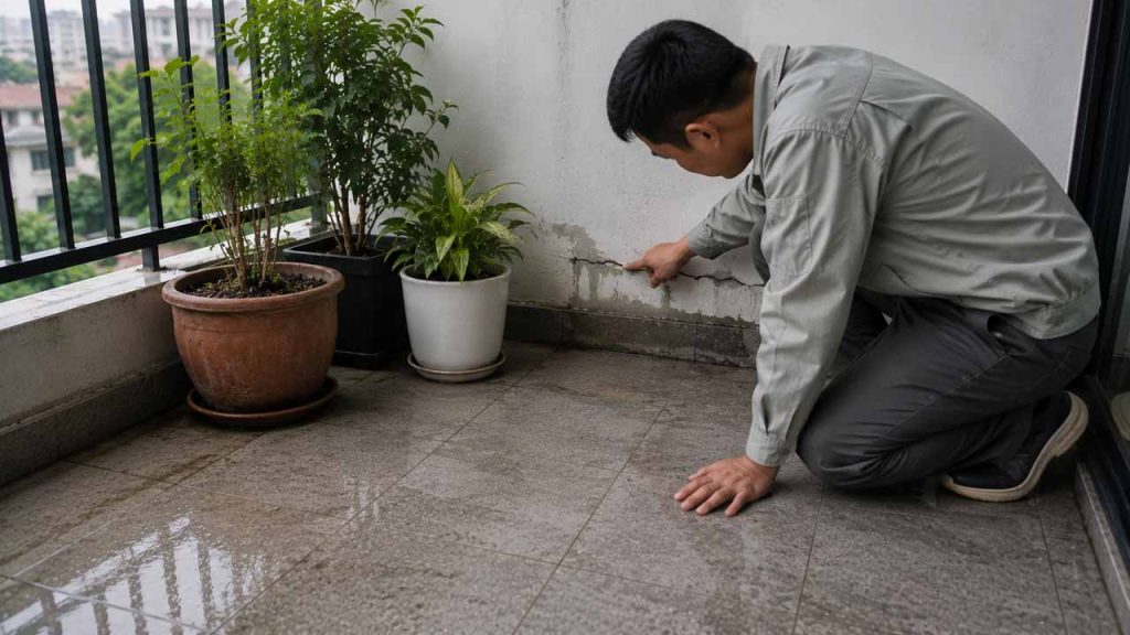 Kiểm tra lớp chống thấm định kỳ cho ban công