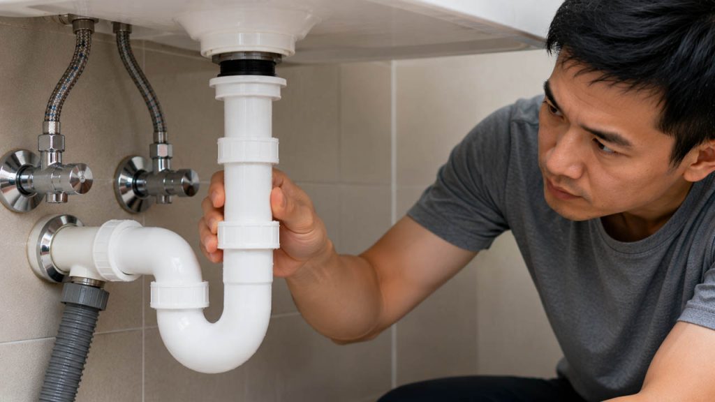 Kiểm tra ống thoát nước sau khi sửa chữa