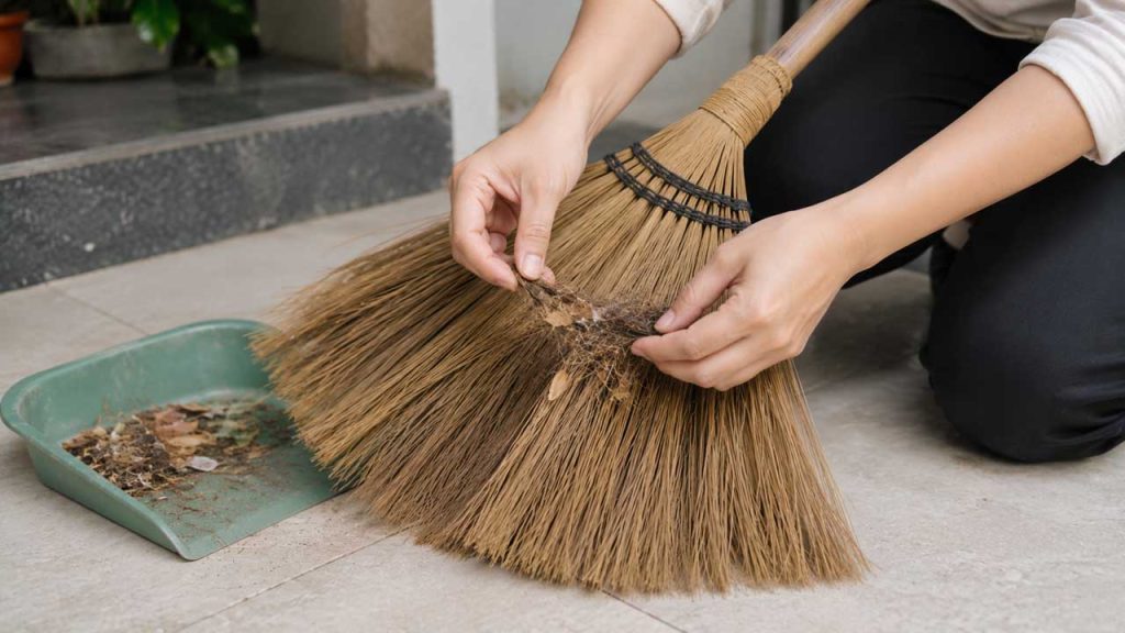 Làm sạch chổi sau mỗi lần sử dụng