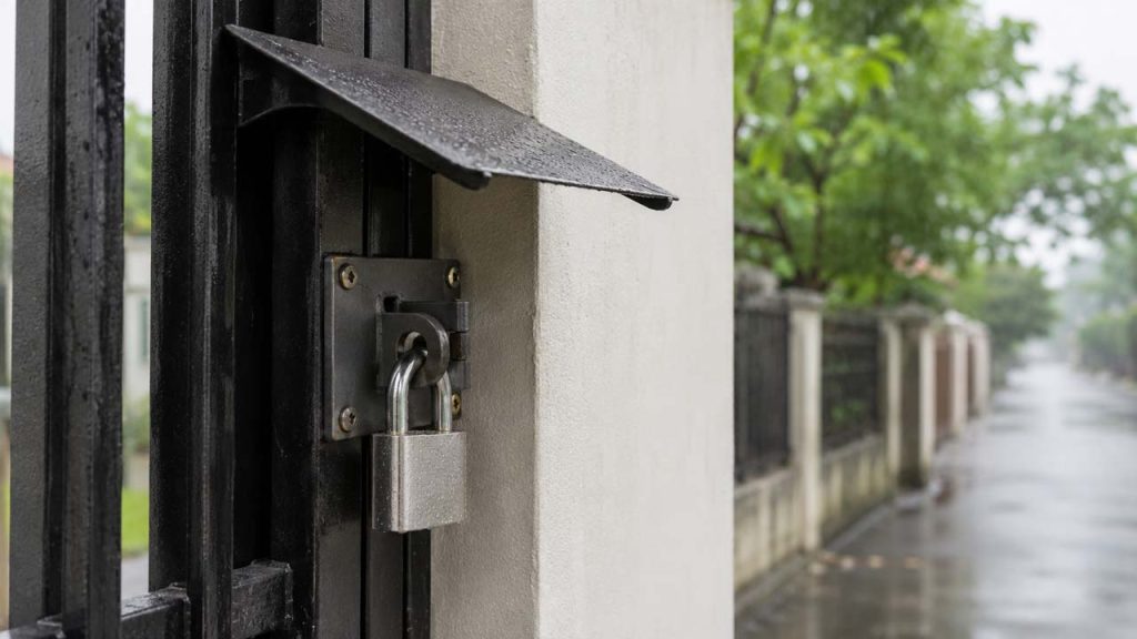 Lắp mái che để bảo vệ ổ khóa ngoài trời
