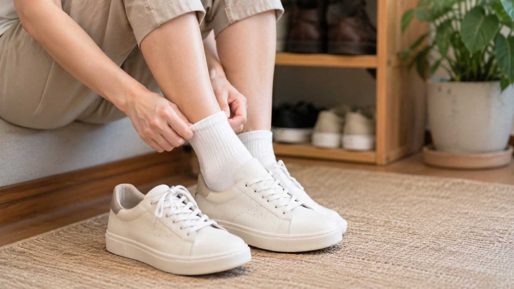 Mang tất phù hợp giúp giảm ma sát khi đi giày mới