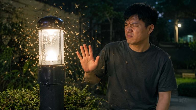 Mẹo chống côn trùng bám vào đèn chiếu sáng ngoài sân hiệu quả