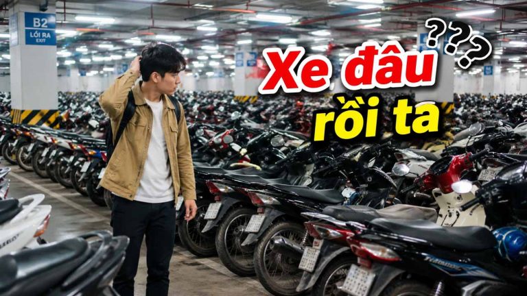 Mẹo nhớ vị trí đậu xe máy trong bãi giúp tìm xe nhanh