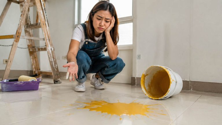 Mẹo tẩy vết sơn dính trên nền gạch hiệu quả tại nhà