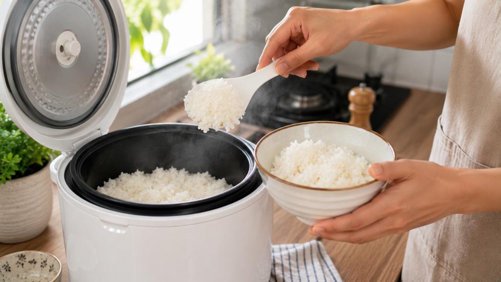 Nấu lượng cơm vừa đủ