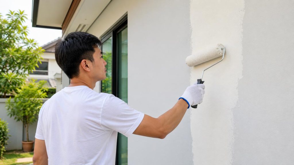 Sử dụng sơn ngoại thất chất lượng cao chống nứt tường