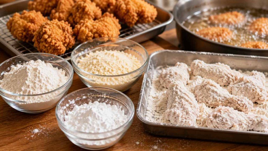 Chọn loại bột chiên phù hợp để giữ món ăn giòn lâu