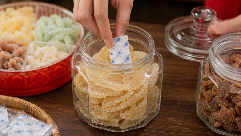 Sử dụng gói hút ẩm thực phẩm