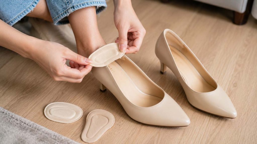 Sử dụng miếng lót hoặc đệm gót chân khi đi giày mới