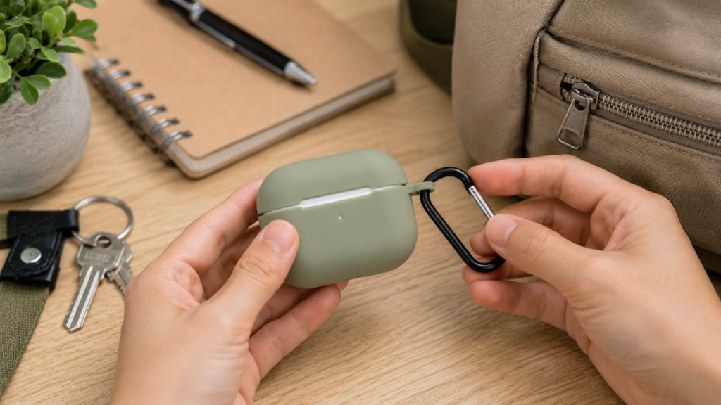 Sử dụng móc treo hoặc bao bảo vệ cho hộp tai nghe Bluetooth
