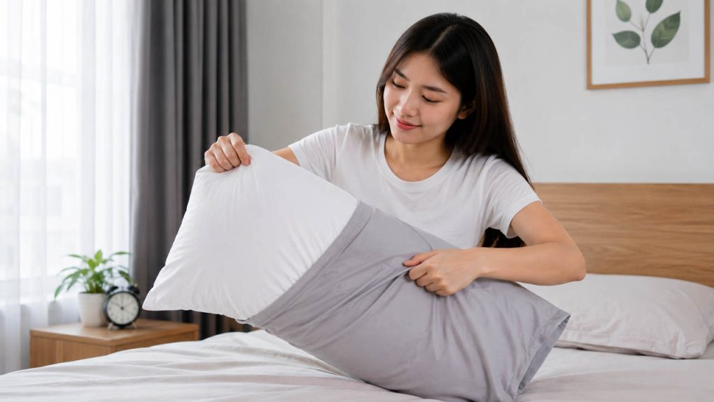 Sử dụng vỏ gối bảo vệ