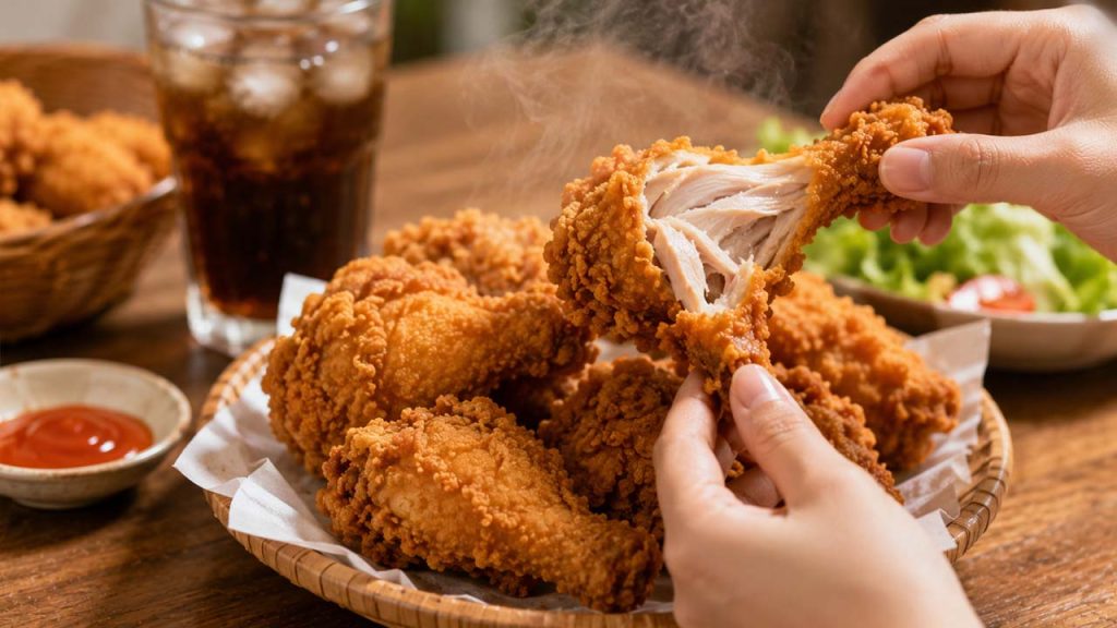 Thưởng thức món chiên khi còn nóng để cảm nhận độ giòn ngon nhất