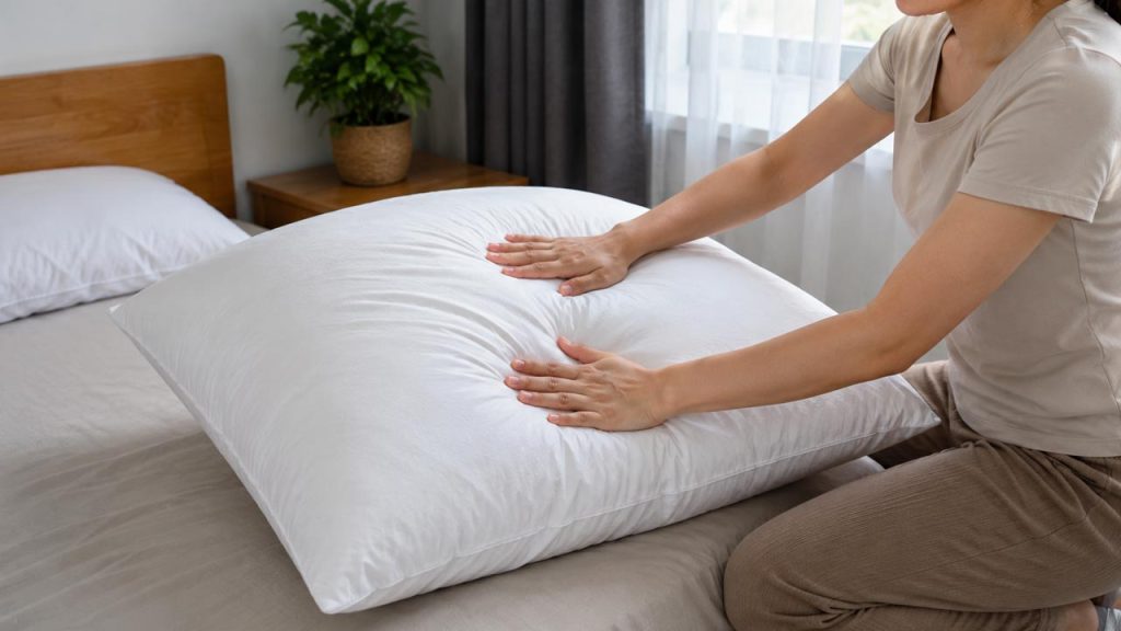 Vỗ tơi ruột gối giúp bông luôn mềm và đều