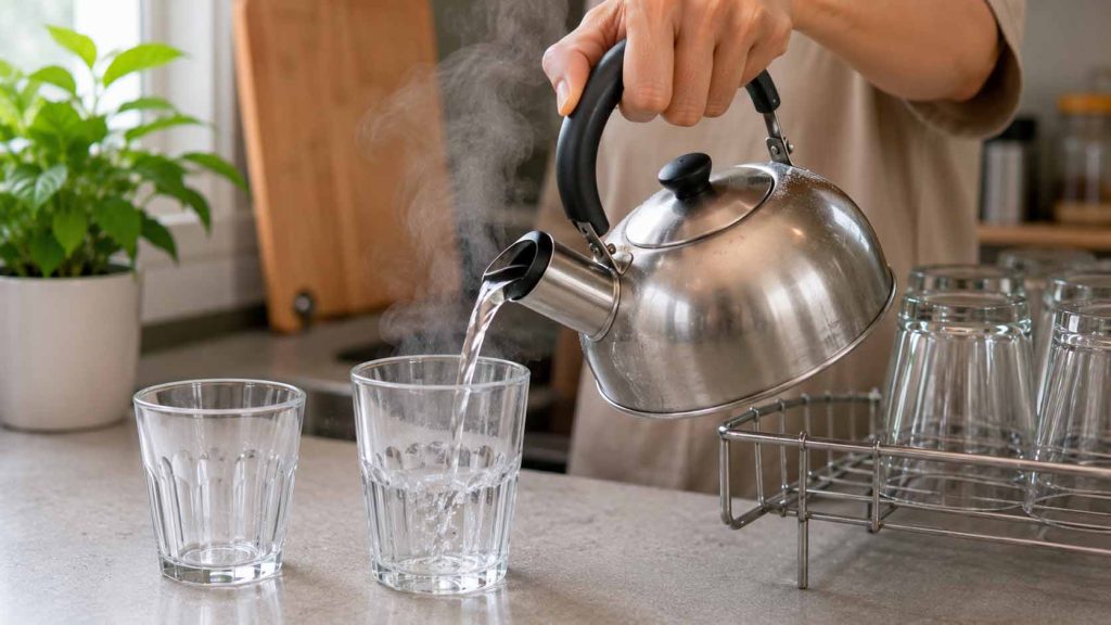 Không thay đổi nhiệt độ đột ngột cho ly thủy tinh