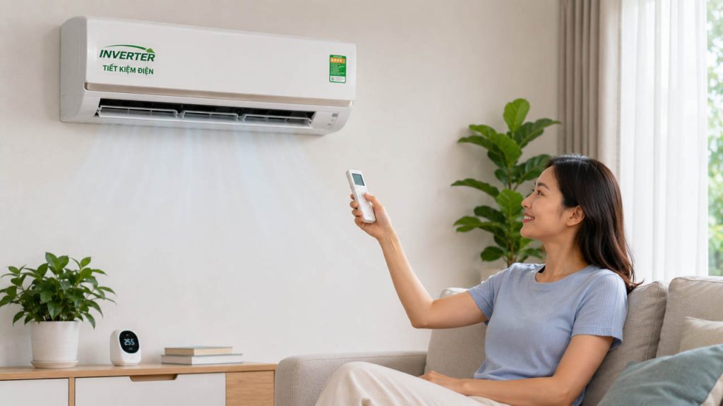 Ưu tiên điều hòa Inverter để tiết kiệm điện hiệu quả