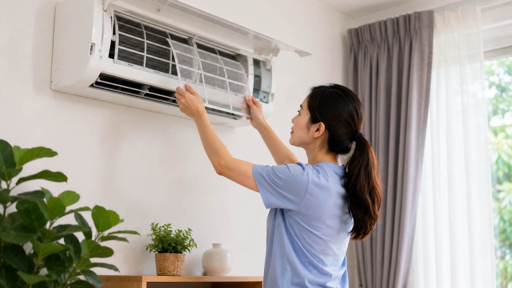 Vệ sinh lưới lọc điều hòa định kỳ để tiết kiệm điện