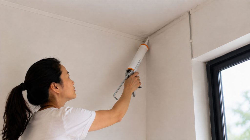 Bịt các khe nứt và khoảng hở nhỏ trên tường