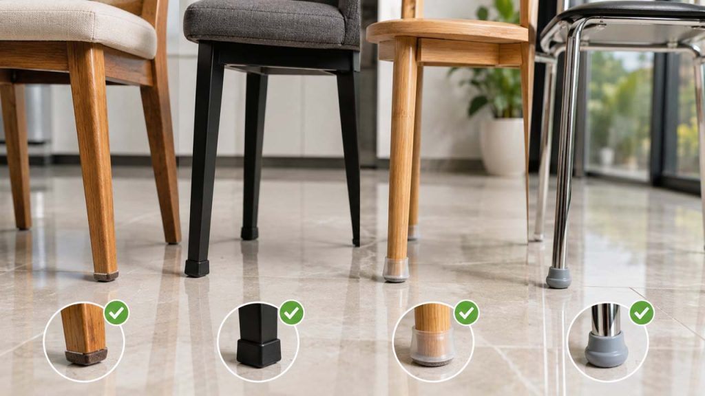 Chọn vật liệu chân ghế phù hợp