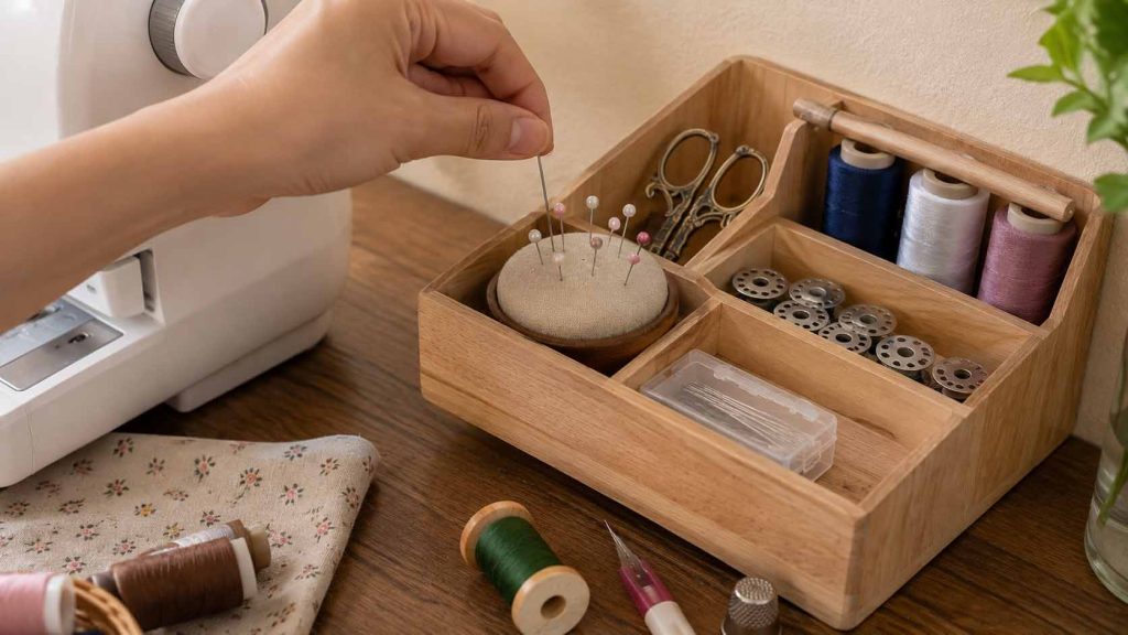 Chọn vị trí cố định để cất kim khâu an toàn