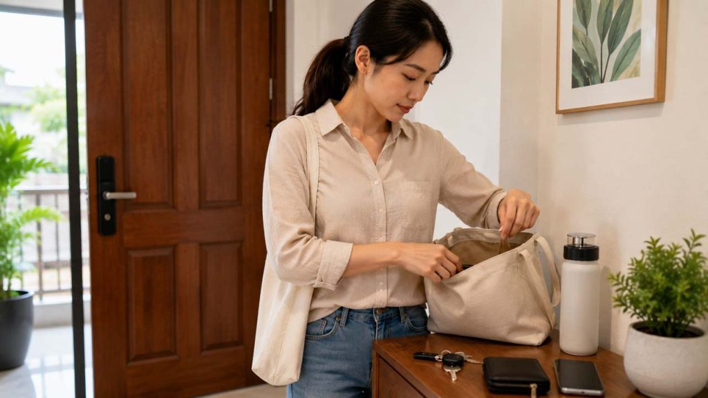 Chuẩn bị đồ đạc trước khi khóa cửa
