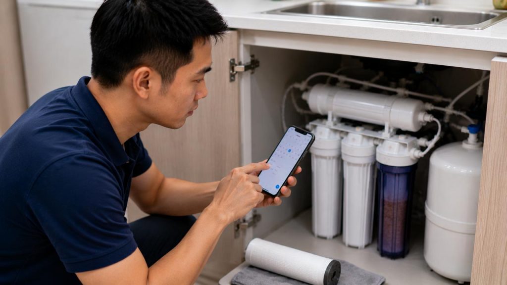 Đặt nhắc nhở ngay sau khi thay lõi máy lọc nước