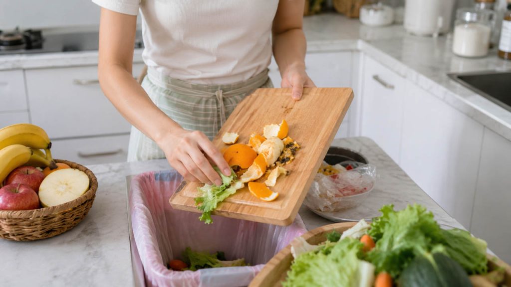 Dọn sạch trái cây chín và thức ăn thừa để hạn chế ruồi giấm