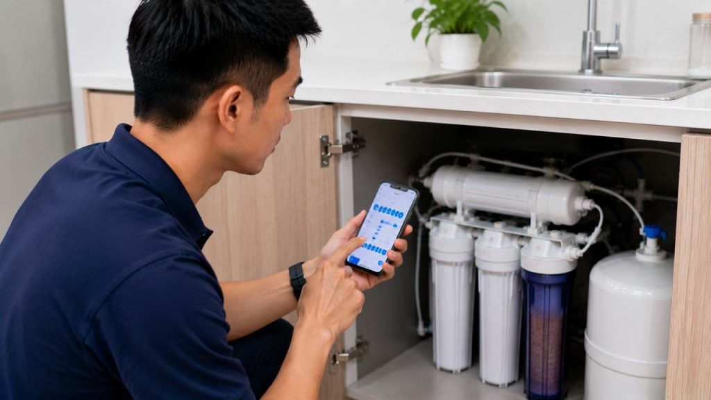 Dùng ứng dụng theo dõi lõi máy lọc nước