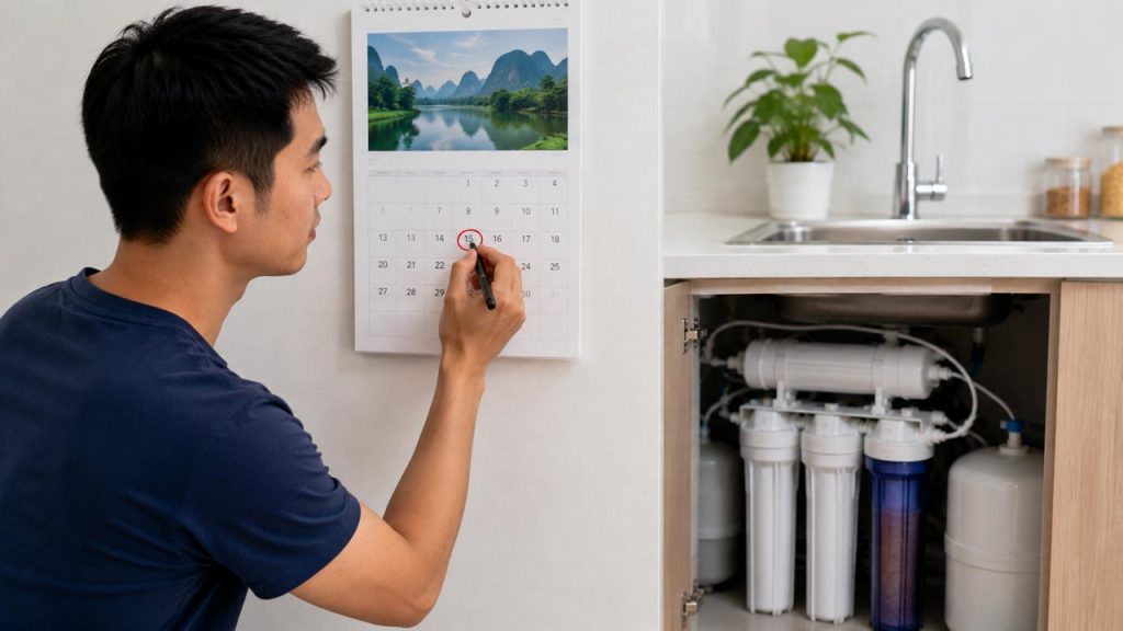 Gắn lịch thay lõi máy lọc nước với mốc thời gian quen thuộc