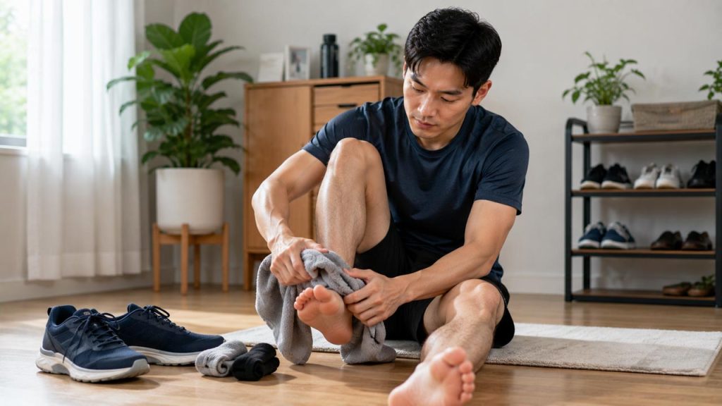 Giữ bàn chân luôn khô thoáng khi chân dễ tiết nhiều mồ hôi