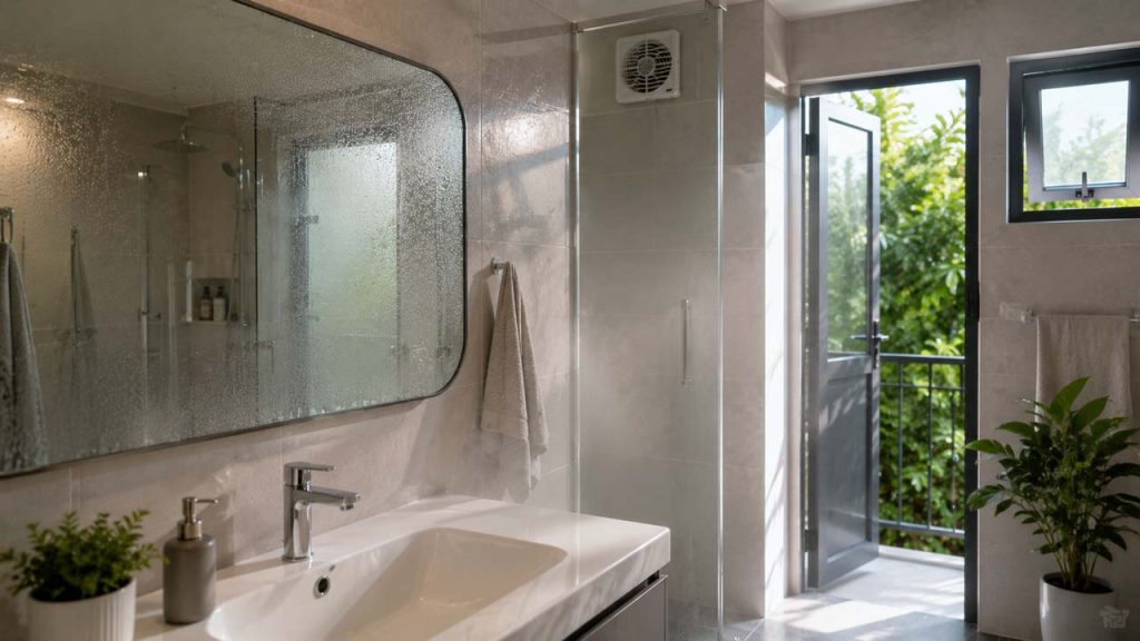 Giữ phòng tắm thông thoáng sau khi sử dụng