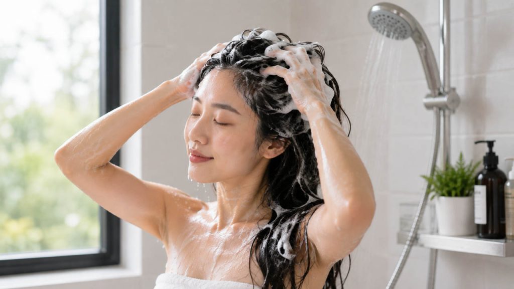 Gội đầu khi tóc bám nhiều khói và mùi thức ăn