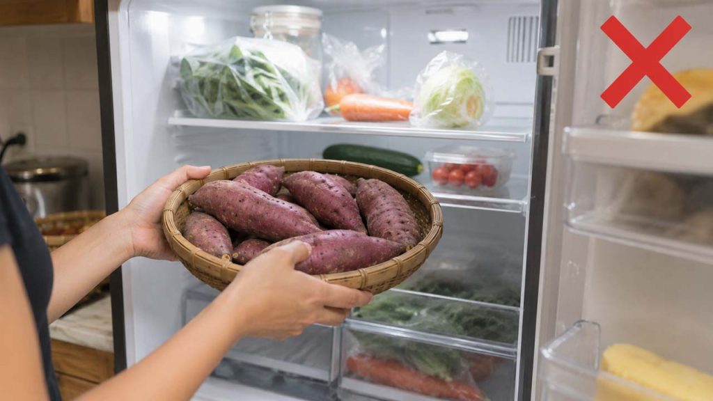 Không bảo quản khoai trong tủ lạnh