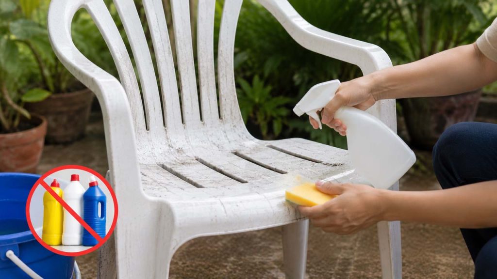 Tránh dùng hóa chất mạnh khi vệ sinh ghế nhựa