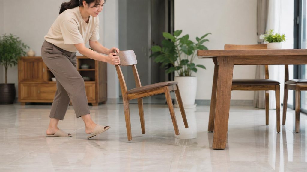 Không kéo lê ghế trên nền nhà