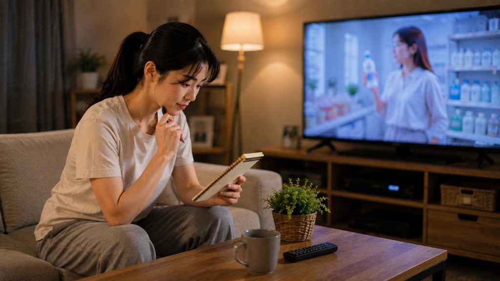 Kiểm tra danh sách công việc trong lúc TV quảng cáo
