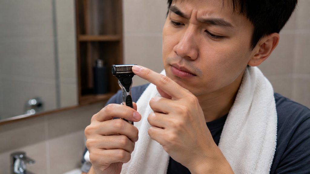 Kiểm tra tình trạng lưỡi dao cạo râu thường xuyên trước khi sử dụng