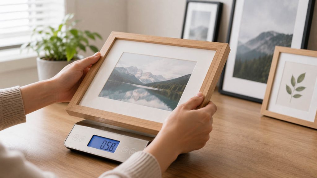Kiểm tra trọng lượng khung ảnh trước khi treo