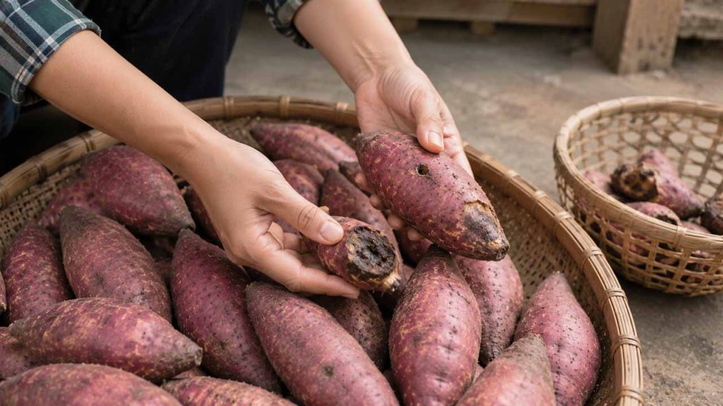 Kiểm tra định kỳ và loại bỏ củ hỏng