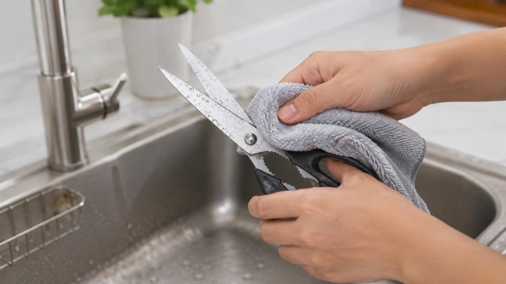 Lau khô kéo ngay sau khi tiếp xúc với nước