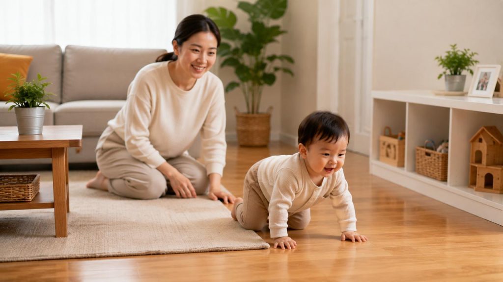 Luôn quan sát trẻ khi trẻ di chuyển trong nhà