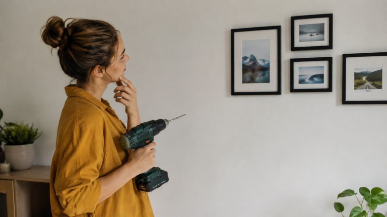 Mẹo treo khung ảnh không khoan tường