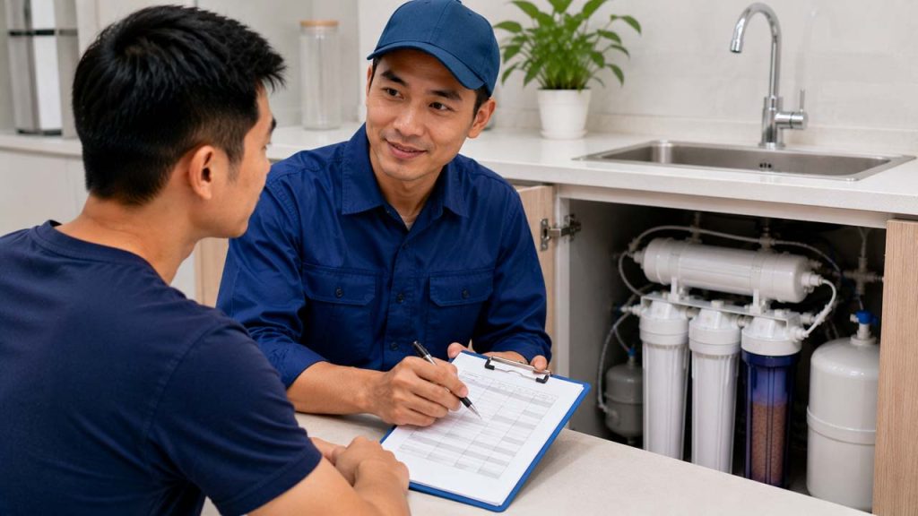Nhờ nơi bảo dưỡng lưu lịch thay lõi máy lọc nước