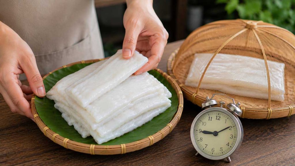 Dùng bánh ướt trong ngày để giữ hương vị và kết cấu ngon nhất