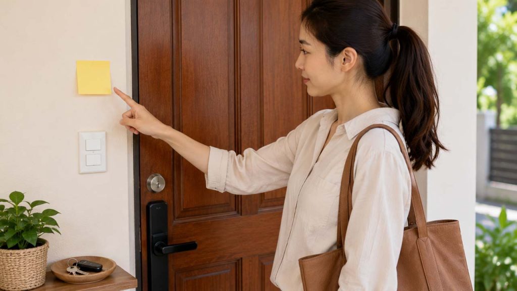 Sử dụng lời nhắc tại vị trí dễ nhìn thấy gần cửa